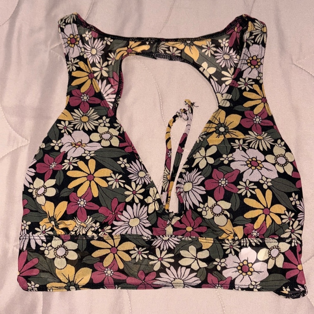 Gilly Hicks Floral Halter Crop Top